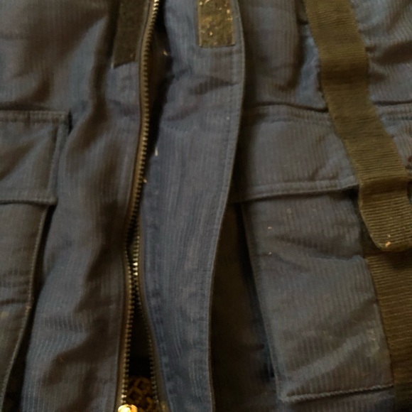 Vintage 90s FIRST DOWN Exploration Gear Puffer Coat Jacket Reversible Duck Down - Picture 14 of 15